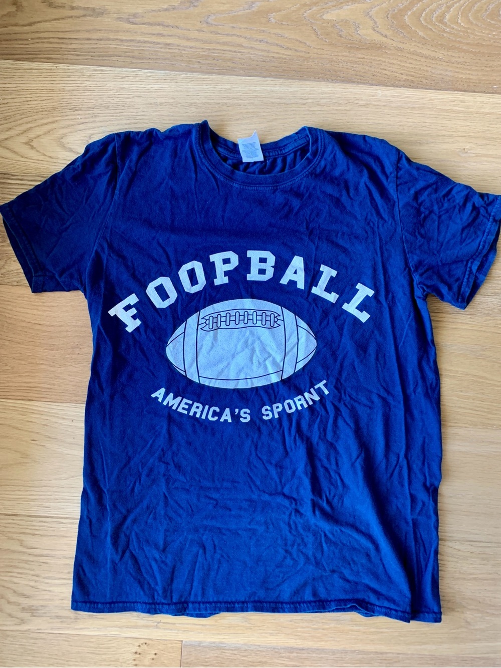 Navy Blue Parody “Foopball” Graphic Tee